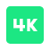4K Ultra HD Streaming Qualität Symbol